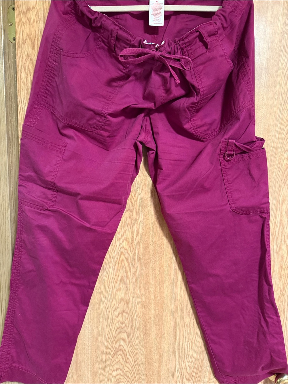 koi Straight Leg Scrub Pants in Deep Magenta